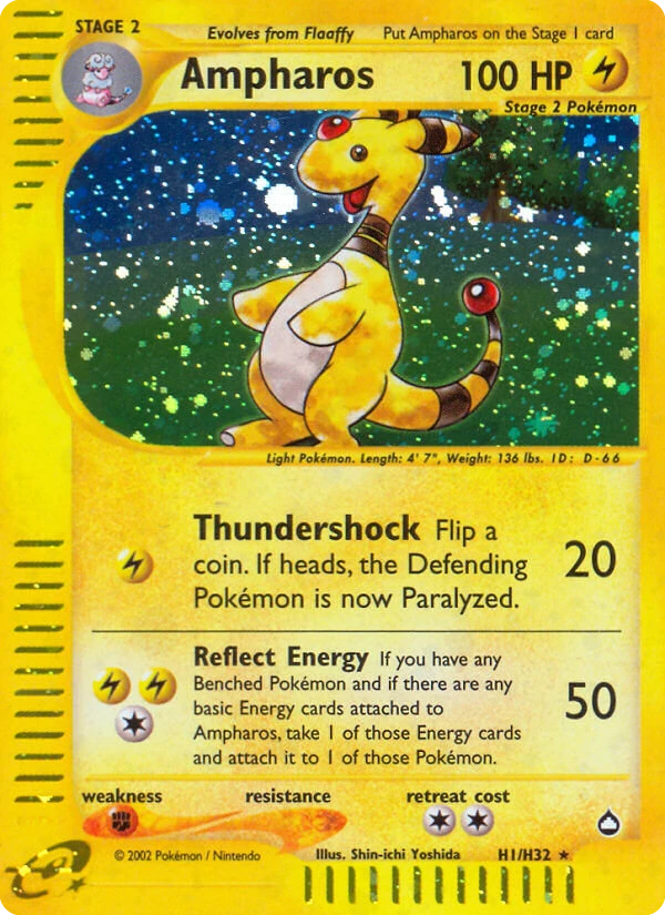Ampharos Pokémon card