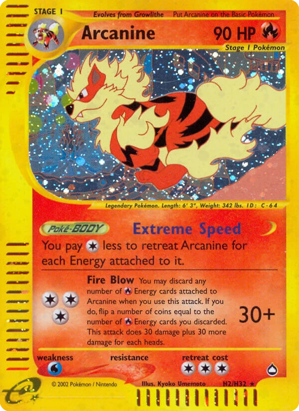 Arcanine Pokémon card