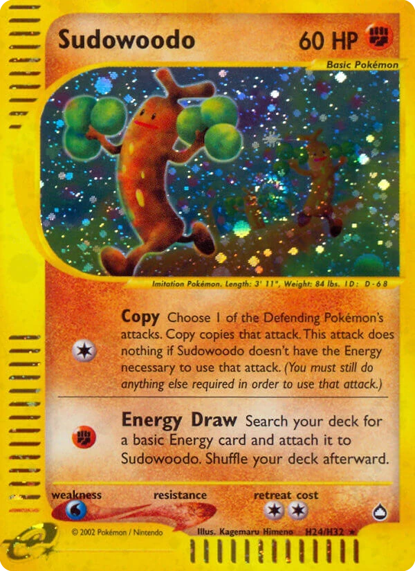 Sudowoodo Pokémon card