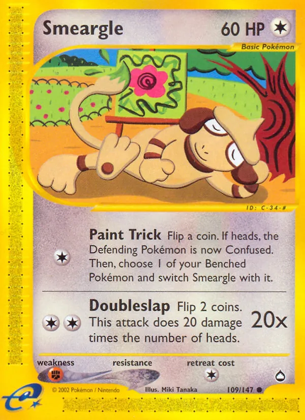 Smeargle Pokémon card