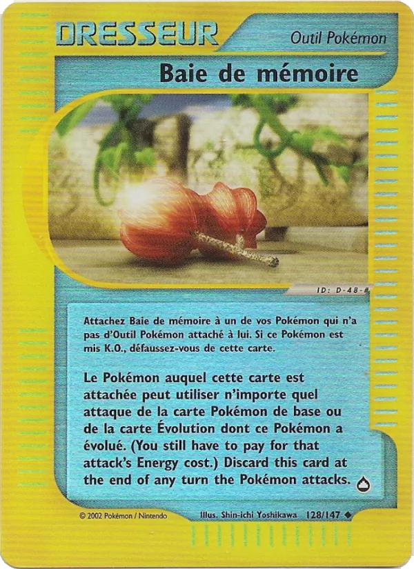 Baie de mémoire Pokémon card