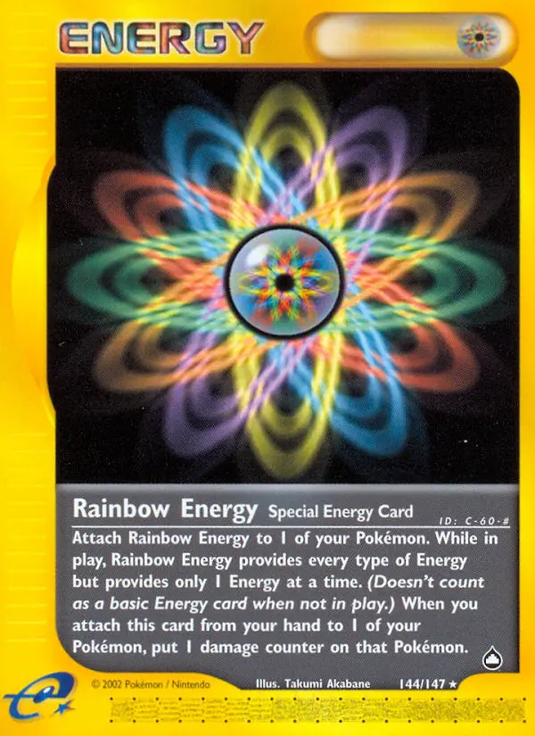 Rainbow Energy Pokémon card