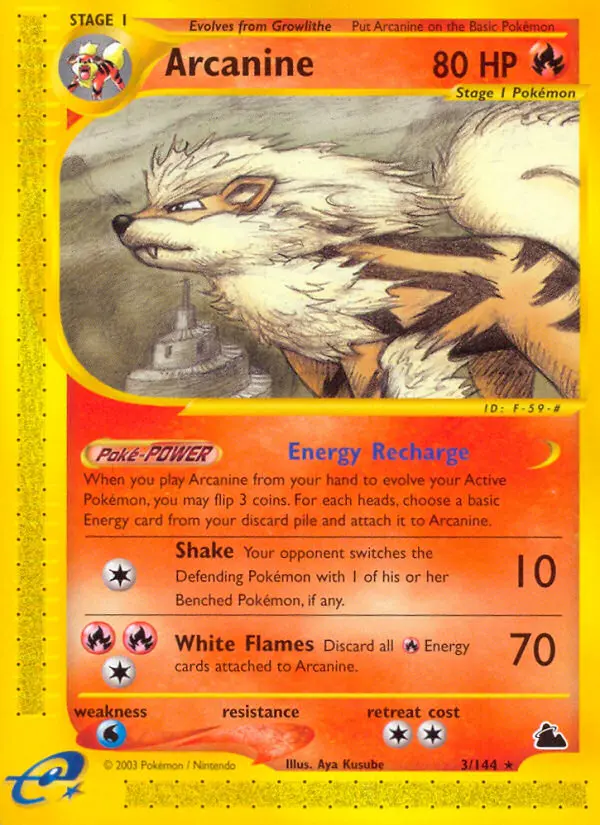 Arcanine Pokémon card