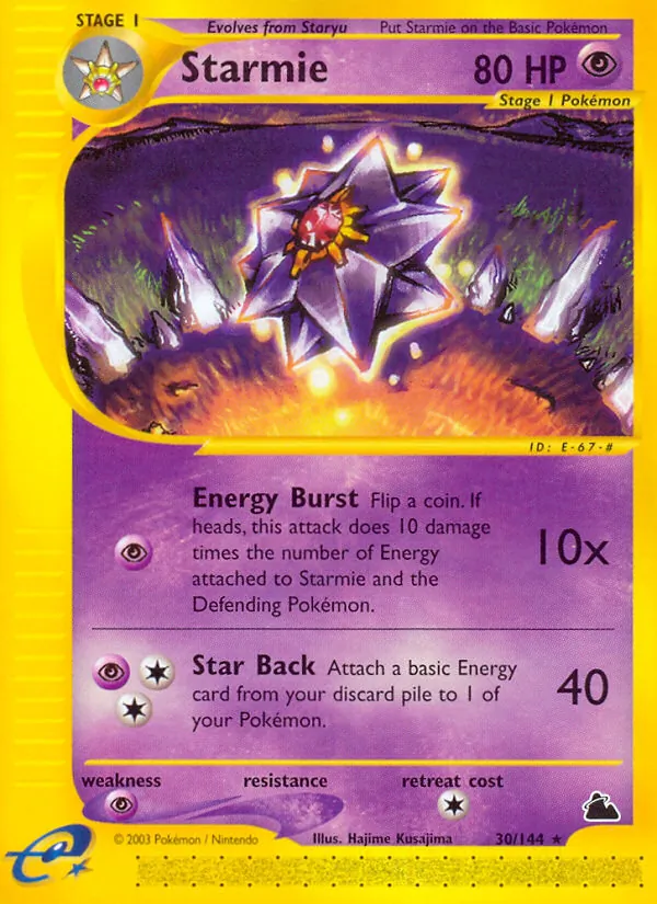 Starmie Pokémon card