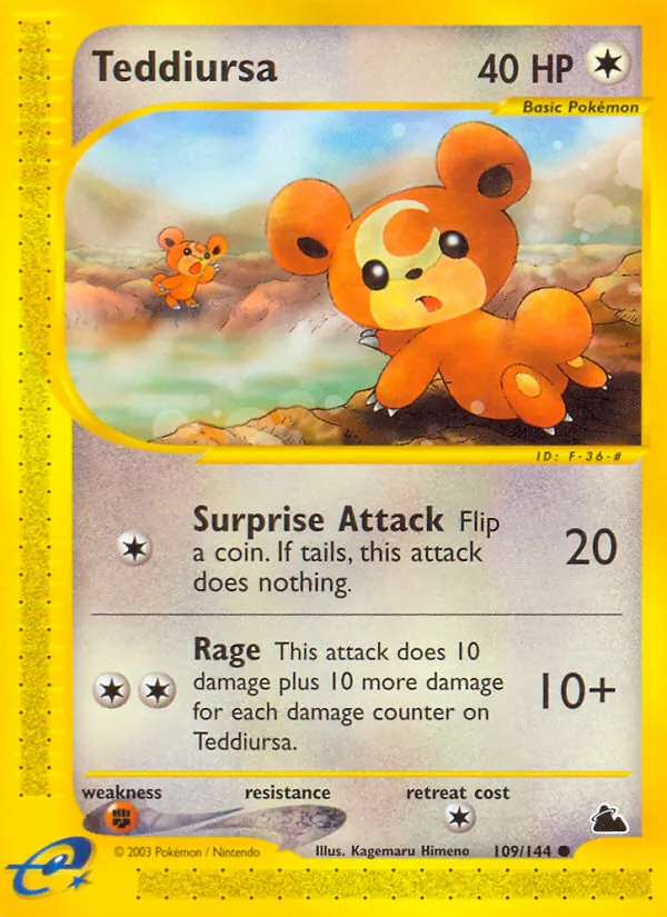 Teddiursa card