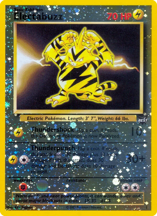 Electabuzz Pokémon card