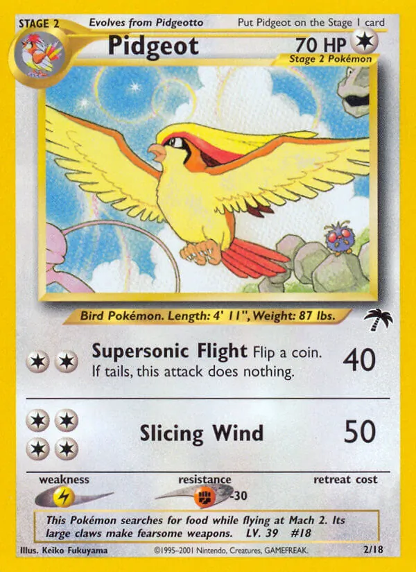 Pidgeot Pokémon card