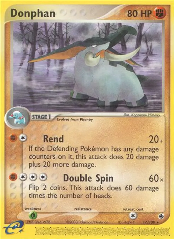 Donphan Pokémon card