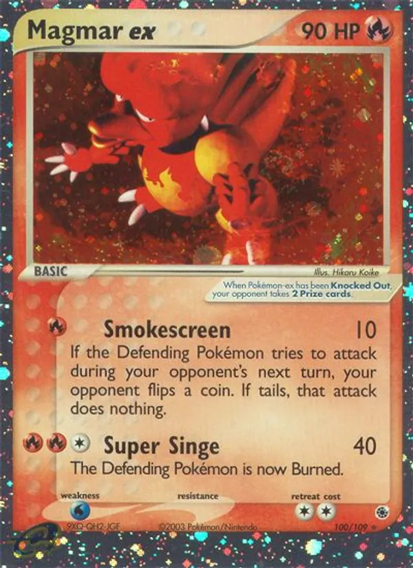 Magmar ex Pokémon card