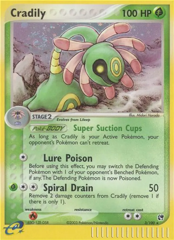 Cradily Pokémon card