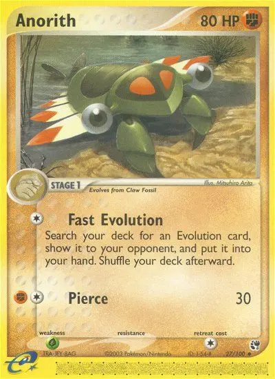 Anorith Pokémon card
