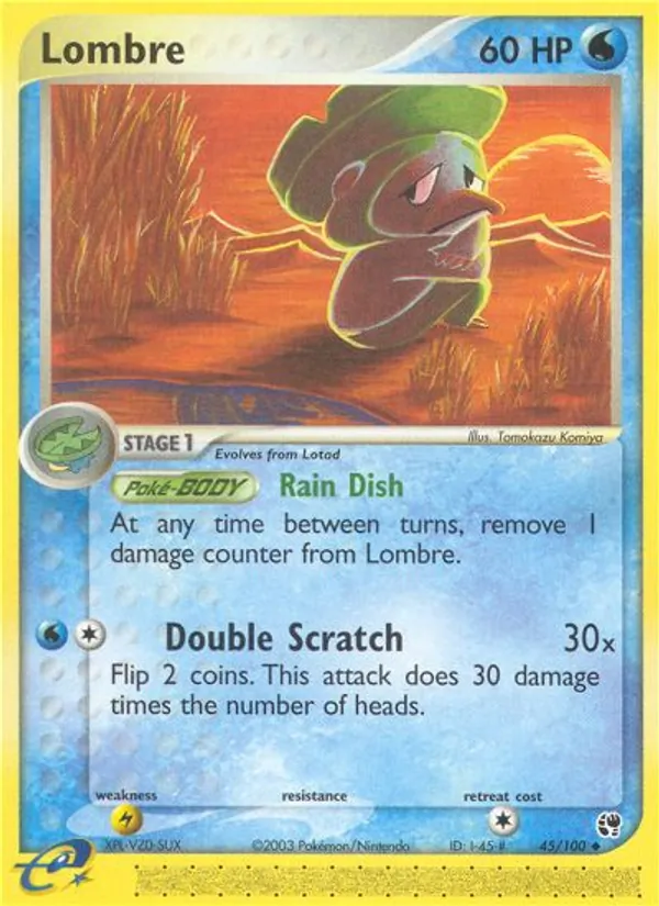 Lombre Pokémon card