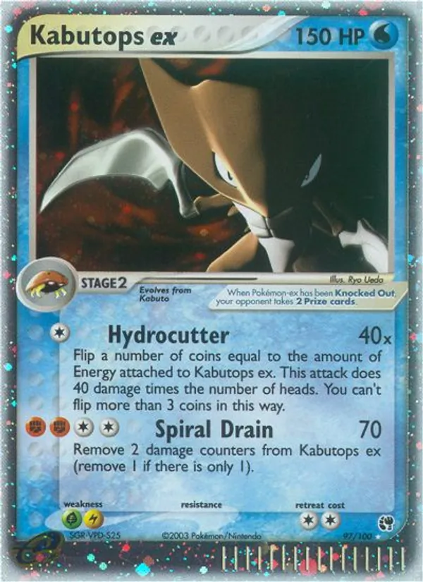 Kabutops ex Pokémon card