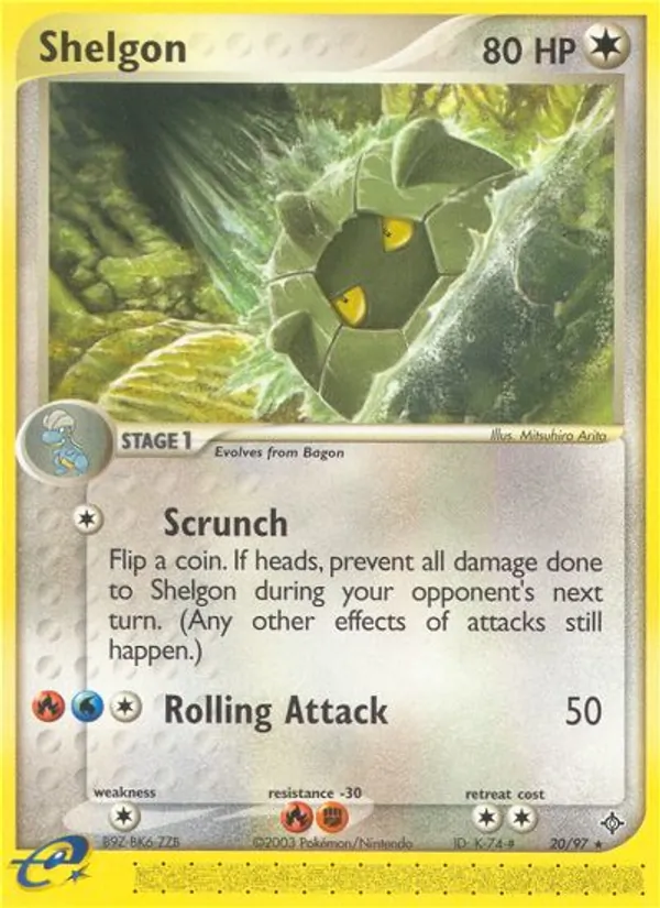 Shelgon Pokémon card