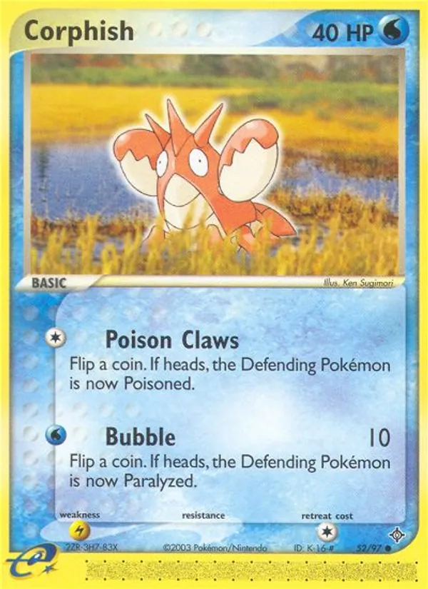 Corphish Pokémon card