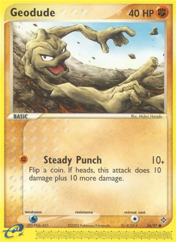 Geodude Pokémon card