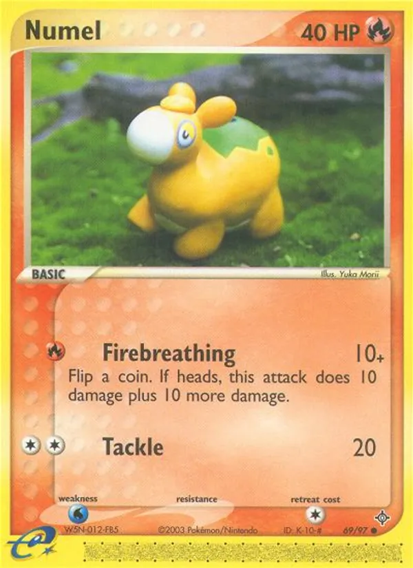 Numel Pokémon card
