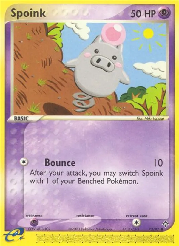 Spoink Pokémon card
