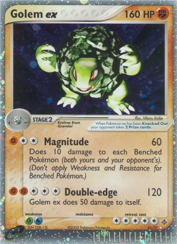 Golem ex Pokémon card