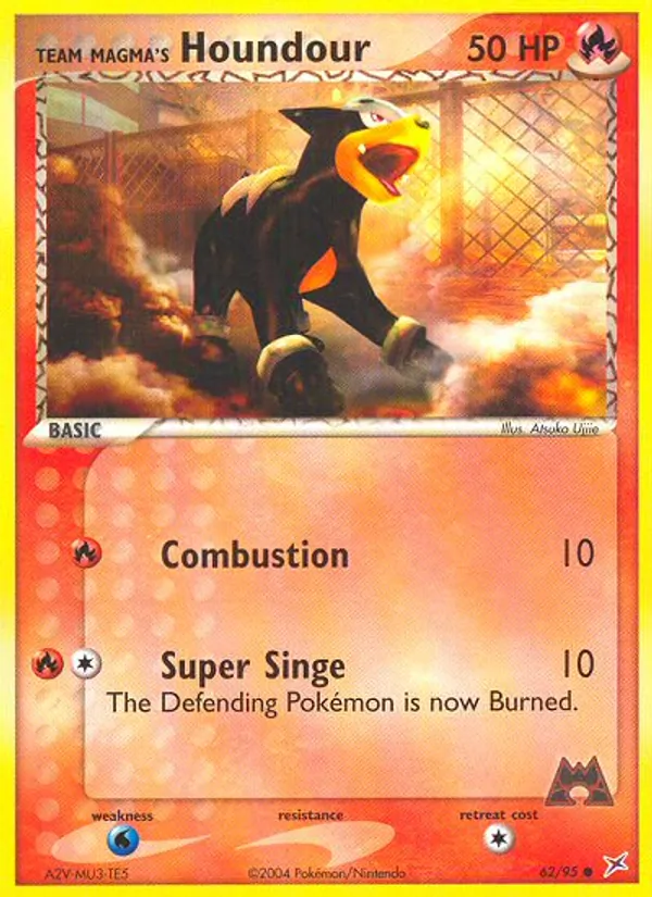 Team Magma's Houndour card