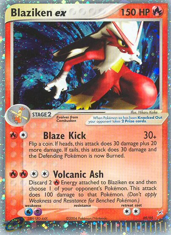 Blaziken ex Pokémon card