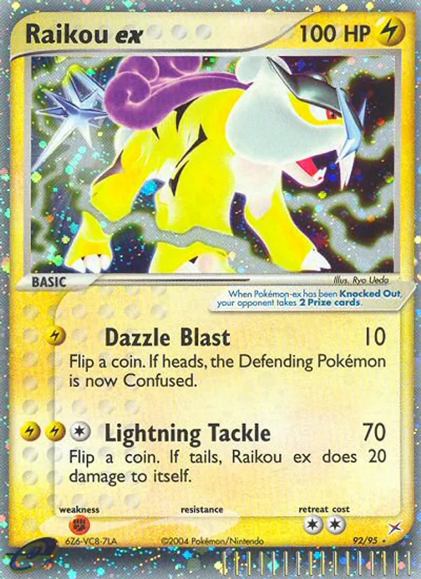 Raikou ex Pokémon card