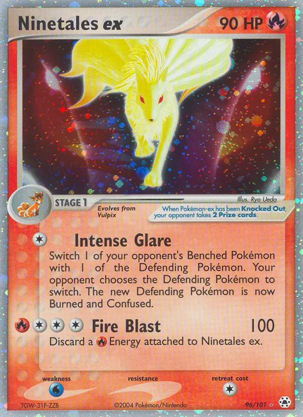Ninetales ex Pokémon card