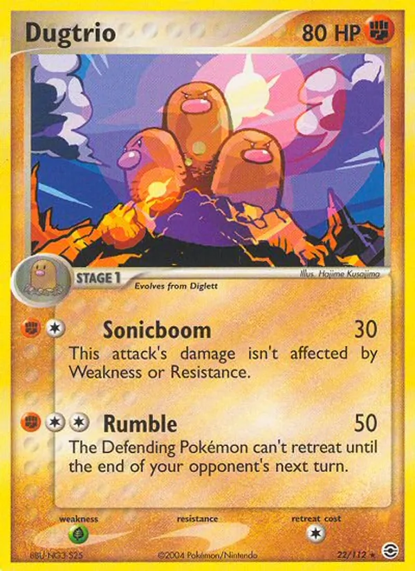 Dugtrio Pokémon card