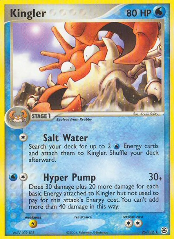 Kingler Pokémon card