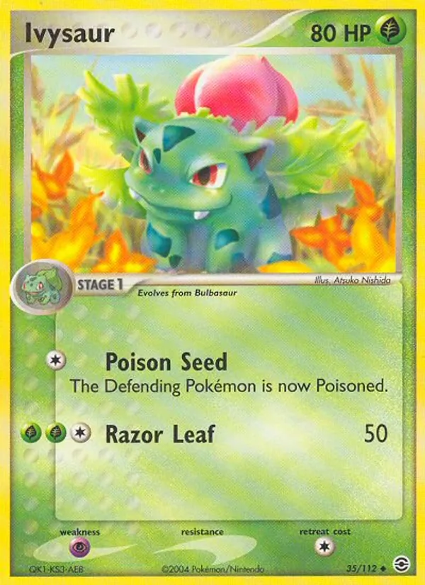 Ivysaur Pokémon card