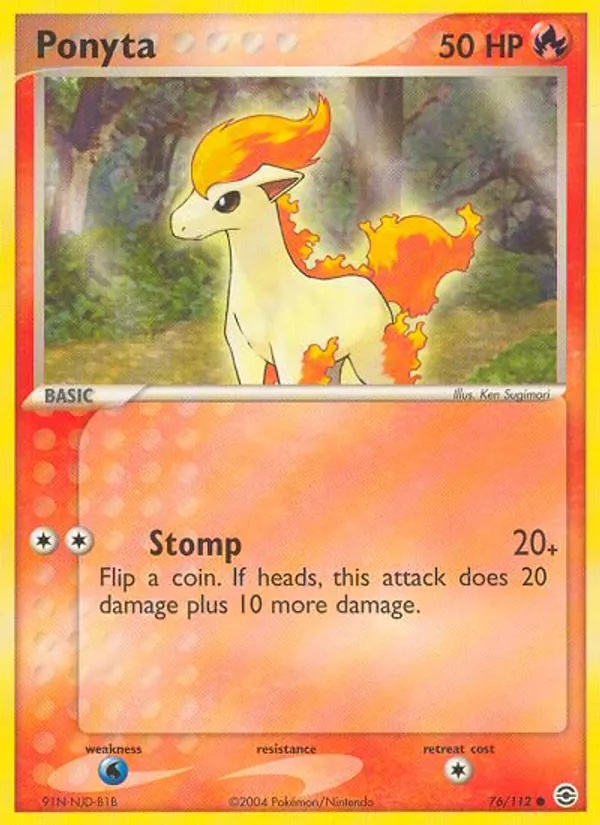 Ponyta Pokémon card