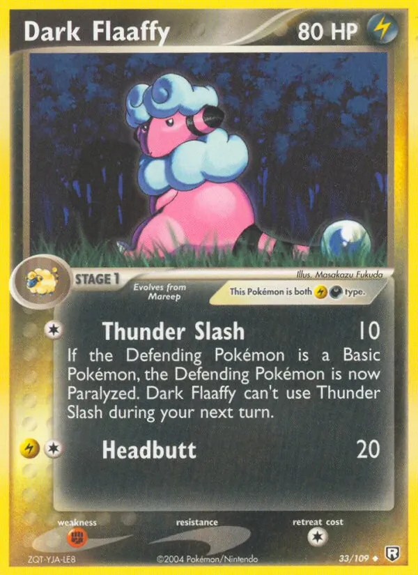 Dark Flaaffy Pokémon card