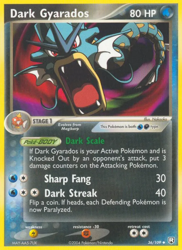 Dark Gyarados Pokémon card
