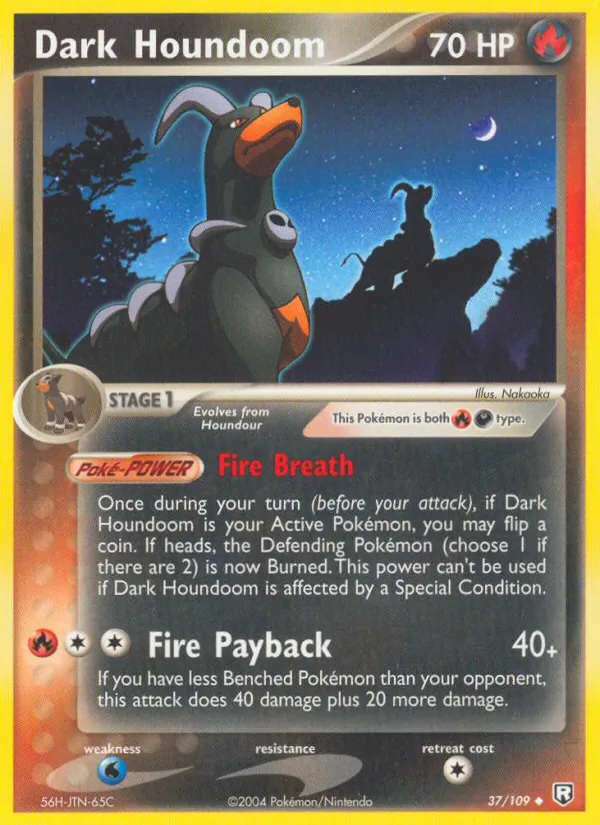 Dark Houndoom Pokémon card