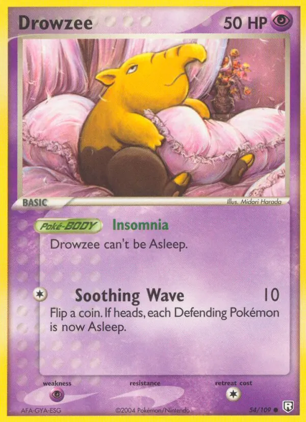 Drowzee Pokémon card