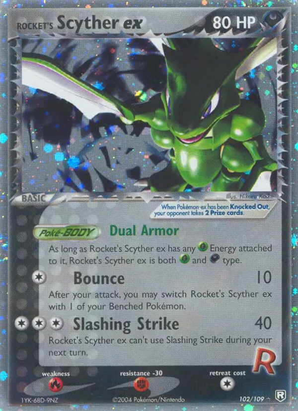 Rocket's Scyther ex Pokémon card
