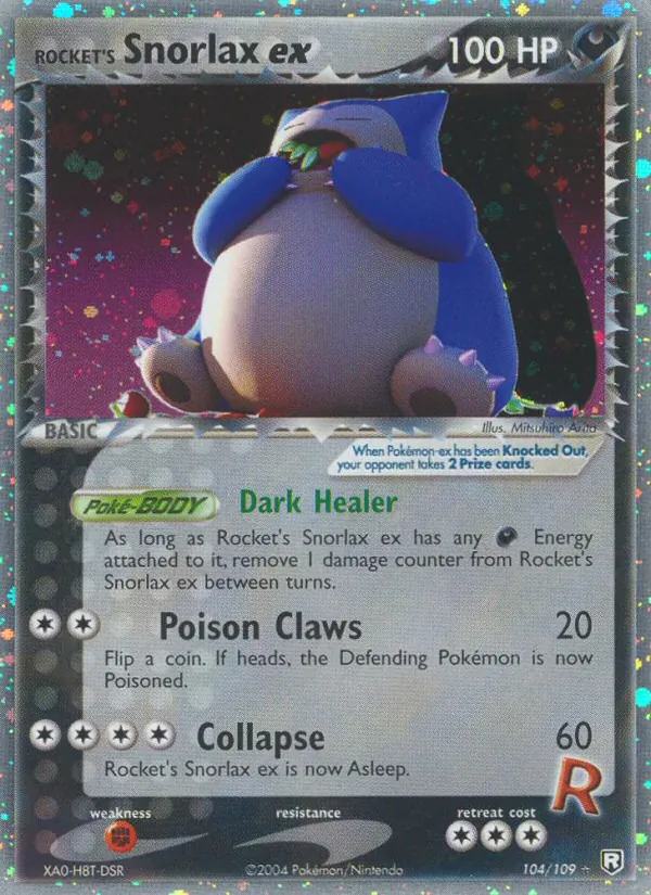 Rocket's Snorlax ex Pokémon card