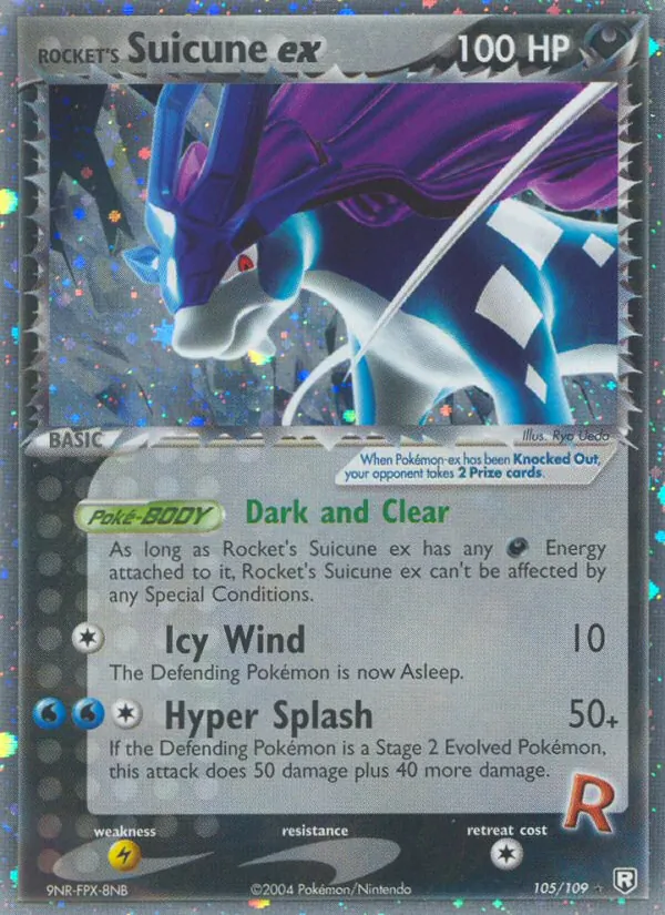Rocket's Suicune ex Pokémon card