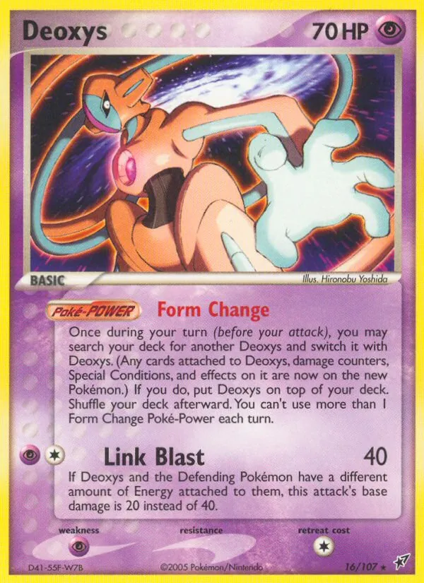 Deoxys ex Pokémon card