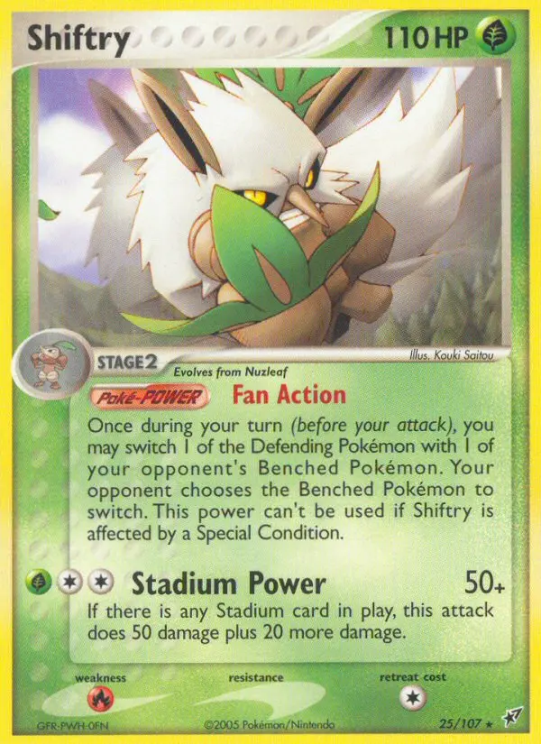 Shiftry Pokémon card