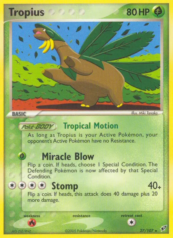 Tropius Pokémon card