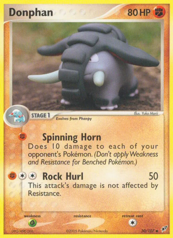 Donphan Pokémon card