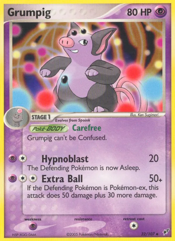 Grumpig Pokémon card