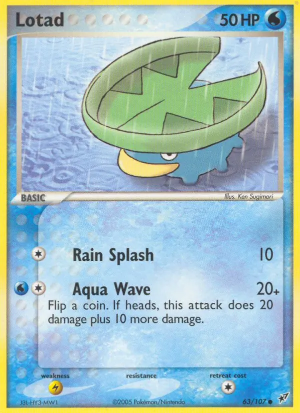 Lotad Pokémon card