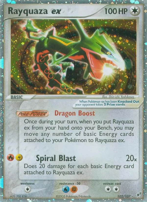 Rayquaza ex Pokémon card