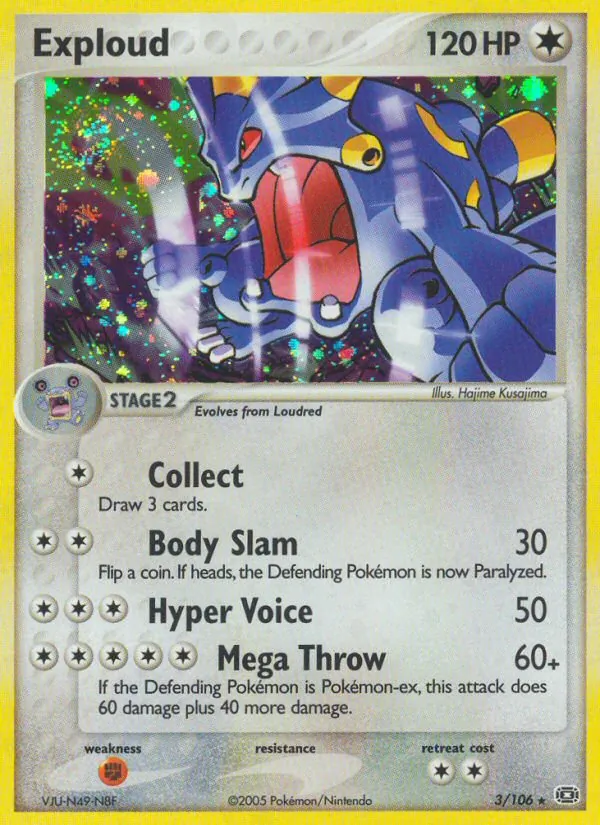 Exploud Pokémon card