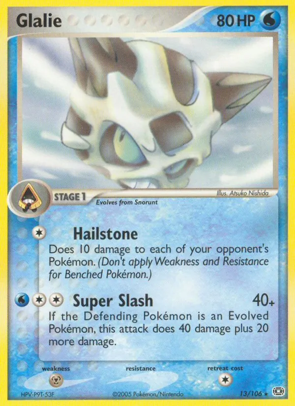 Glalie Pokémon card