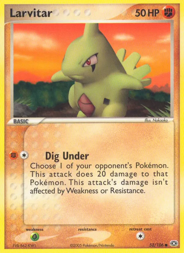 Larvitar Pokémon card