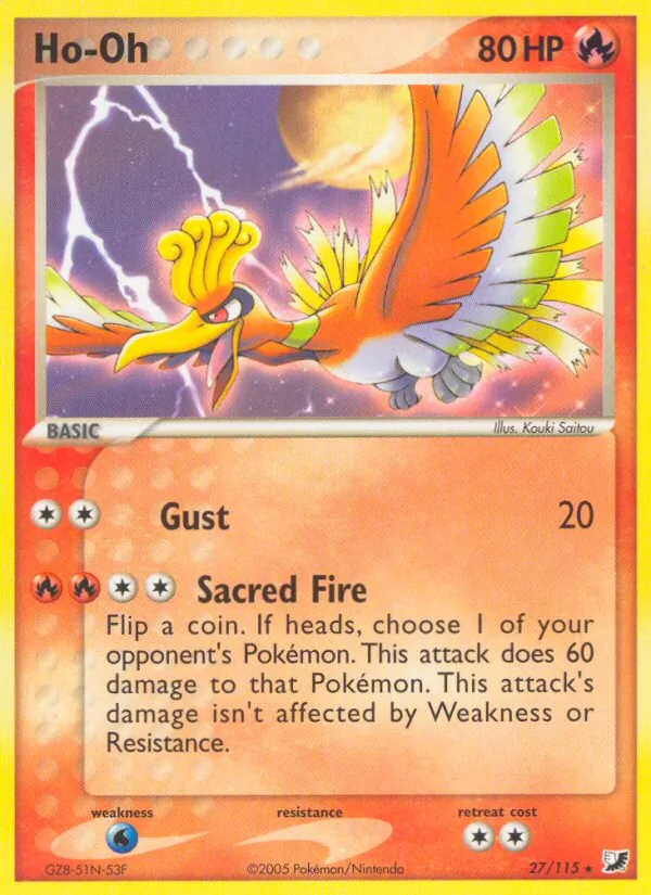 Ho-Oh Pokémon card