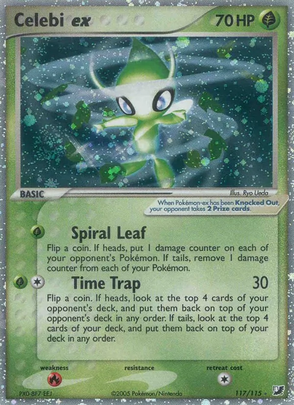 Celebi ex Pokémon card